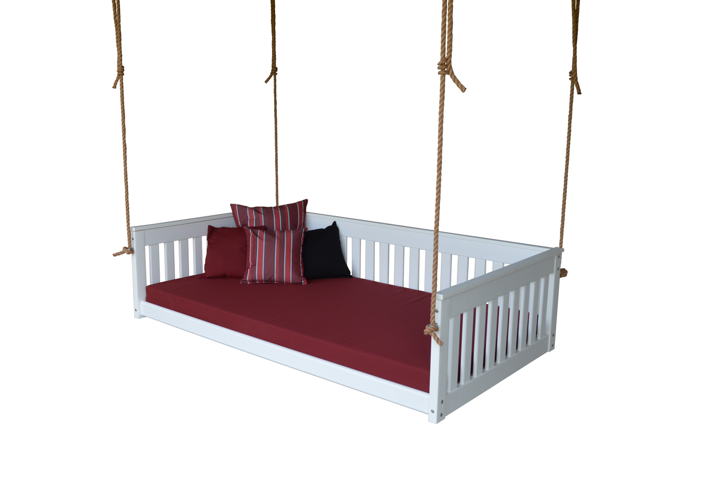 Bryton Park Poly Furniture Amish Made Recycled Plastic Twin Mission Hanging Daybed w Rope - LEAD TIME TO SHIP 10 BUSINESS DAYS