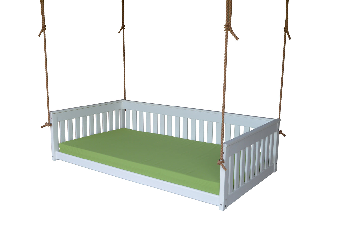 A&L Furniture Co. Amish Made Recycled Plastic Twin Mission Hanging Daybed w Rope - LEAD TIME TO SHIP 10 BUSINESS DAYS