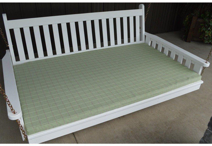 A & L Furniture Co. 75" Swing Bed Cushion (4" Thick)  - Ships FREE in 5-7 Business days - Rocking Furniture