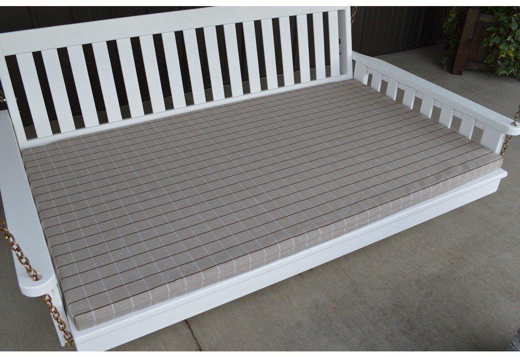 A & L Furniture Co. 75" Swing Bed Cushion (4" Thick)  - Ships FREE in 5-7 Business days - Rocking Furniture