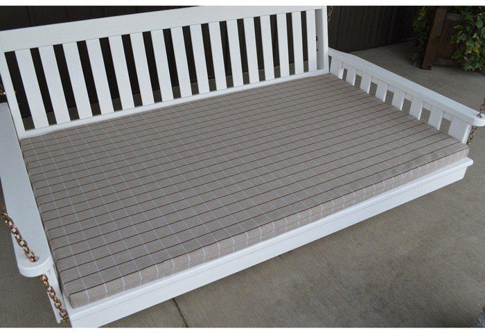 A & L Furniture Co. 75" Swing Bed Cushion (4" Thick)  - Ships FREE in 5-7 Business days - Rocking Furniture