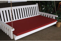 A & L Furniture Co. 4' Swing Bed Cushion (4" Thick)  - Ships FREE in 5-7 Business days - Rocking Furniture