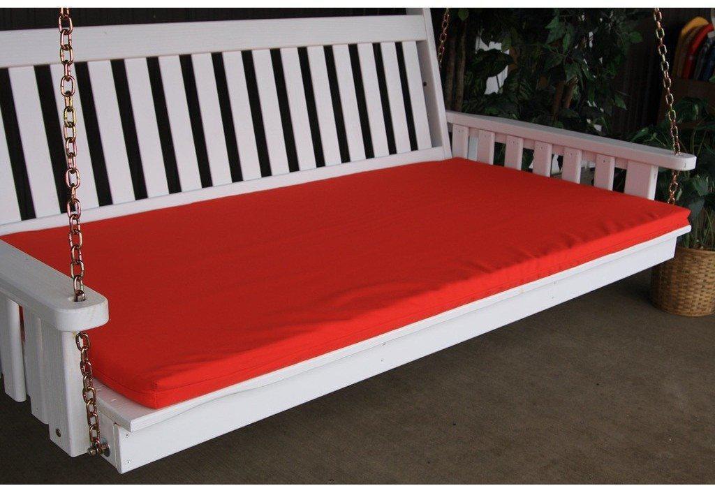A & L Furniture Co. 75" Swing Bed Cushion (4" Thick)  - Ships FREE in 5-7 Business days - Rocking Furniture