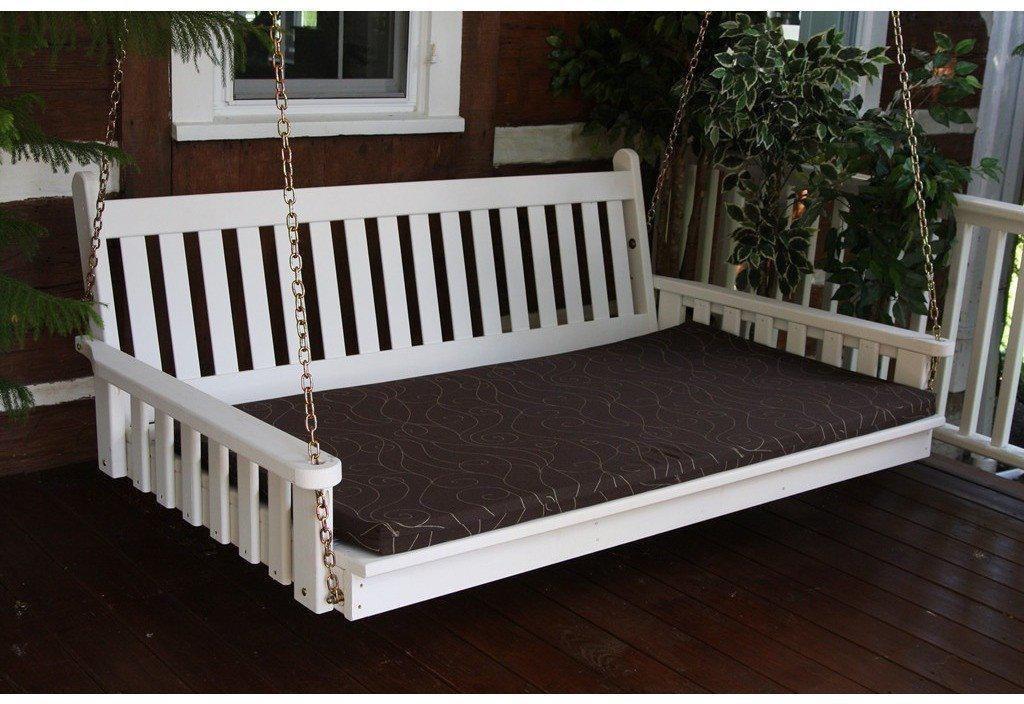 A & L Furniture Co. 75" Swing Bed Cushion (4" Thick)  - Ships FREE in 5-7 Business days - Rocking Furniture