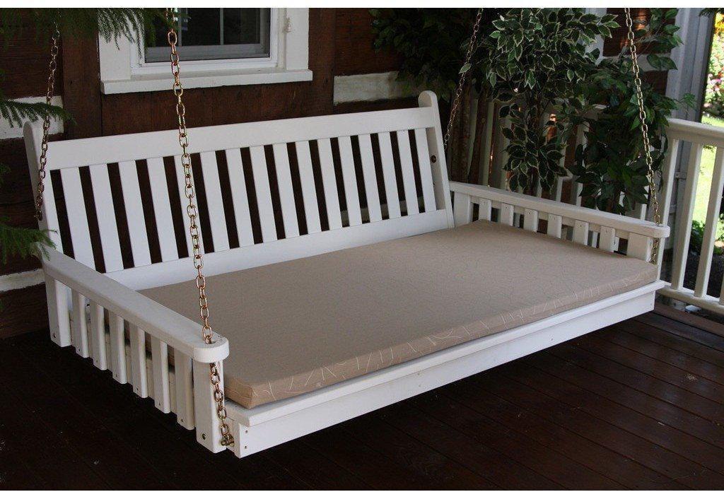 A & L Furniture Co. 75" Swing Bed Cushion (4" Thick)  - Ships FREE in 5-7 Business days - Rocking Furniture