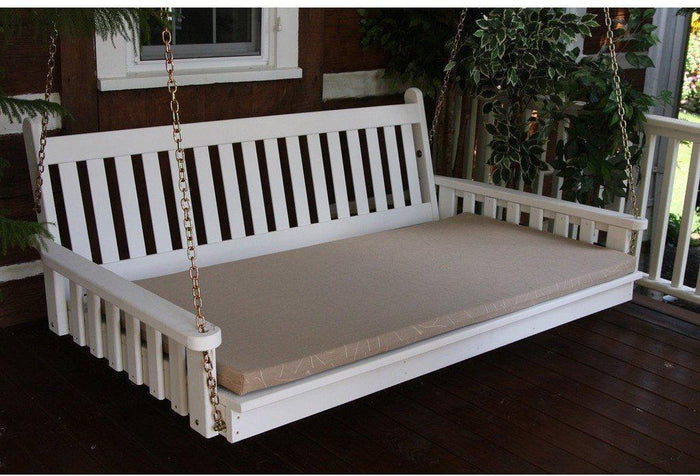 A & L Furniture Co. 75" Swing Bed Cushion (4" Thick)  - Ships FREE in 5-7 Business days - Rocking Furniture