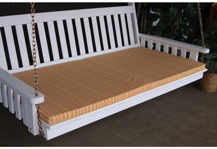 A & L Furniture Co. 6' Swing Bed Cushion (4" Thick)  - Ships FREE in 5-7 Business days - Rocking Furniture