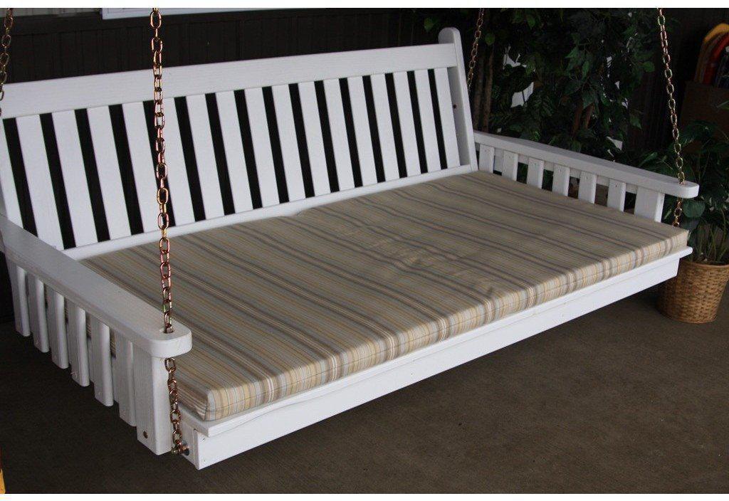 A & L Furniture Co. 6' Swing Bed Cushion (4" Thick)  - Ships FREE in 5-7 Business days - Rocking Furniture