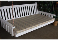A & L Furniture Co. 6' Swing Bed Cushion (4" Thick)  - Ships FREE in 5-7 Business days - Rocking Furniture