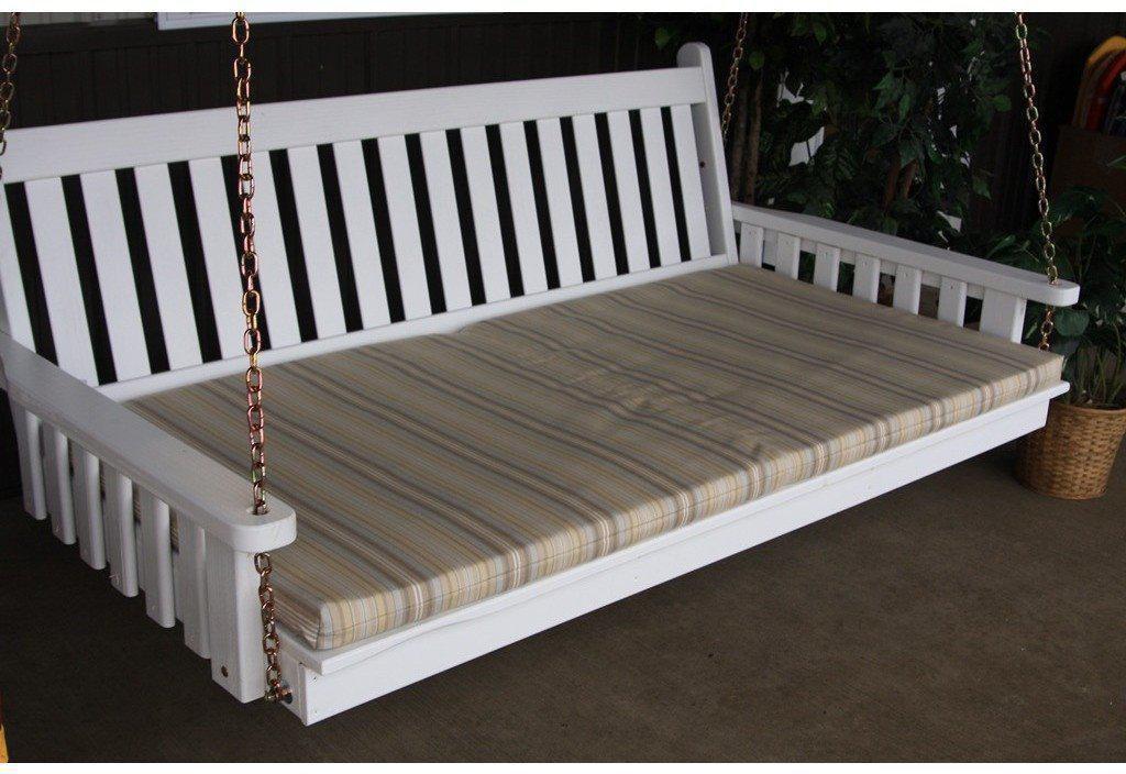 A & L Furniture Co. 75" Swing Bed Cushion (4" Thick)  - Ships FREE in 5-7 Business days - Rocking Furniture