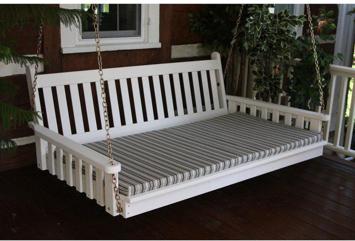 A & L Furniture Co. 6' Swing Bed Cushion (4" Thick)  - Ships FREE in 5-7 Business days - Rocking Furniture
