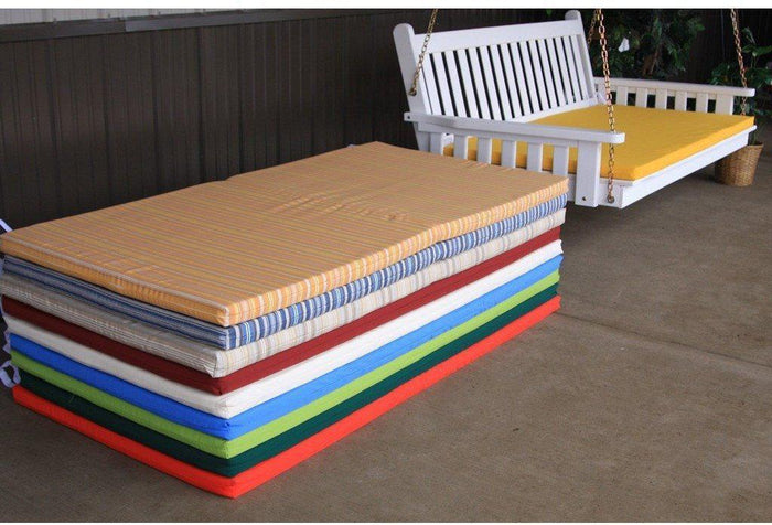 A & L Furniture Co. 75" Swing Bed Cushion (4" Thick)  - Ships FREE in 5-7 Business days - Rocking Furniture