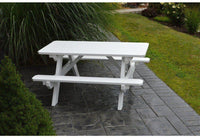 A & L Furniture Co. Yellow Pine Kid's Table (22" Wide) - Specify for FREE 2" Umbrella Hole  - Ships FREE in 5-7 Business days - Rocking Furniture