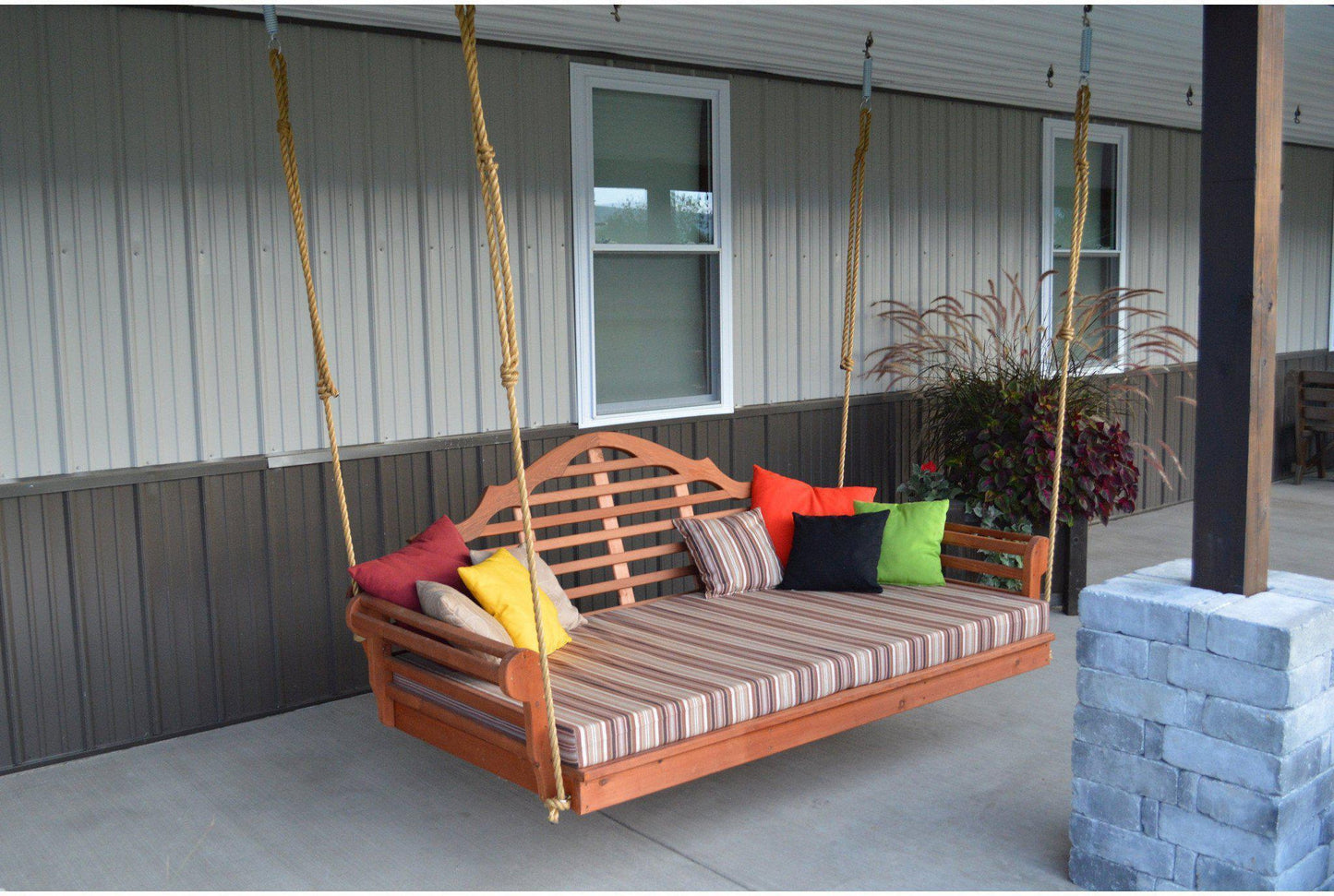 porch swing with hanging rope kit