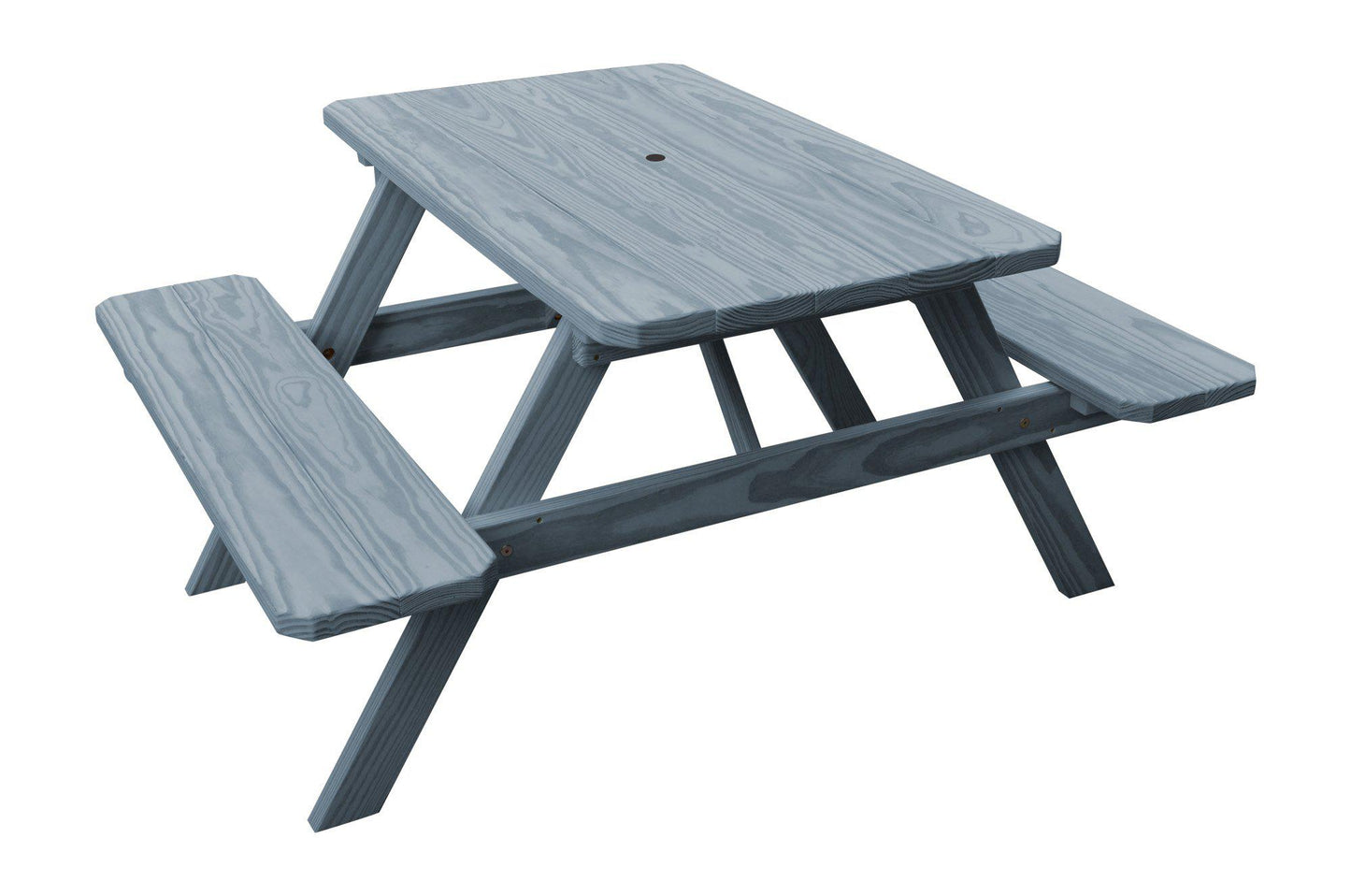 A&L Furniture Co. Yellow Pine 4' Picnic Table with Attached Benches - LEAD TIME TO SHIP 10 BUSINESS DAYS