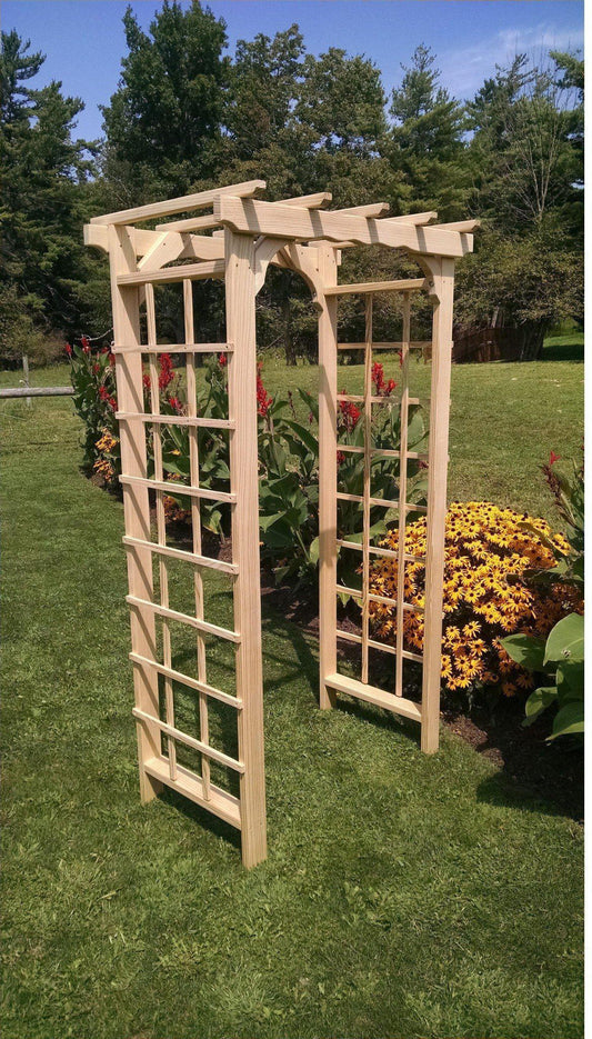 A & L FURNITURE CO. 3' Morgan Pressure Treated Pine Arbor  - Ships FREE in 5-7 Business days - Rocking Furniture