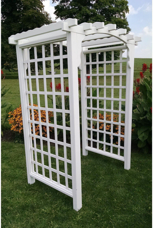 A & L FURNITURE CO. 4' Cambridge Pressure Treated Pine Arbor  - Ships FREE in 5-7 Business days - Rocking Furniture