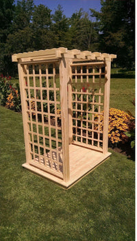 A & L FURNITURE CO. 4' Lexington Pressure Treated Pine Arbor & Deck  - Ships FREE in 5-7 Business days - Rocking Furniture