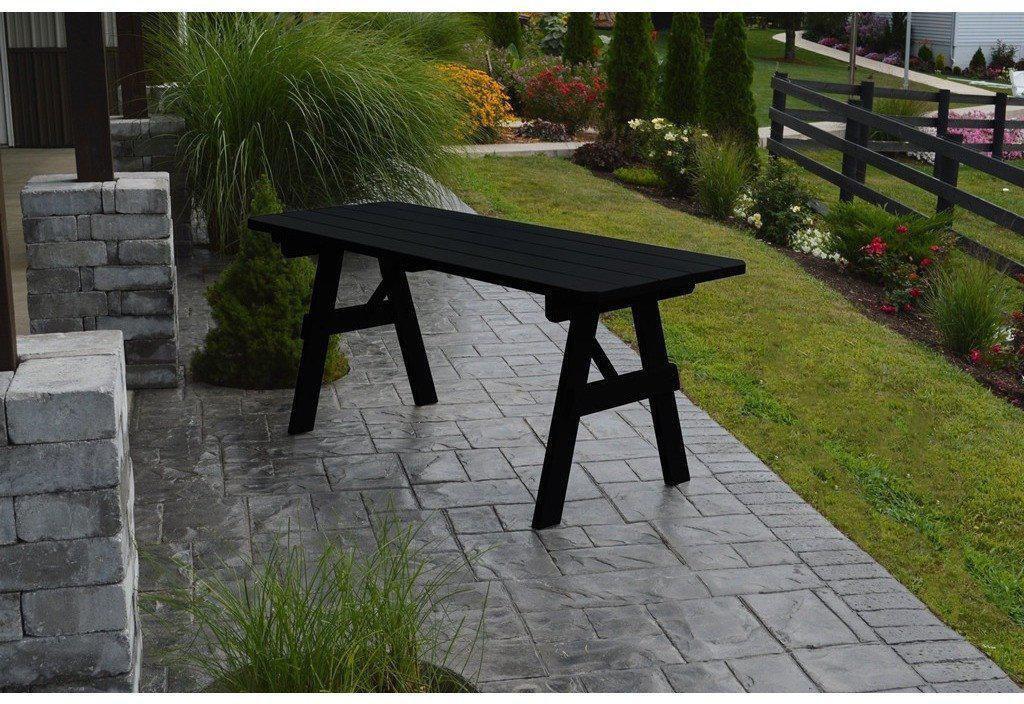 A & L Furniture Co. Yellow Pines 6' Traditional Table Only - Specify for Free 2" Umbrella Hole  - Ships FREE in 5-7 Business days - Rocking Furniture