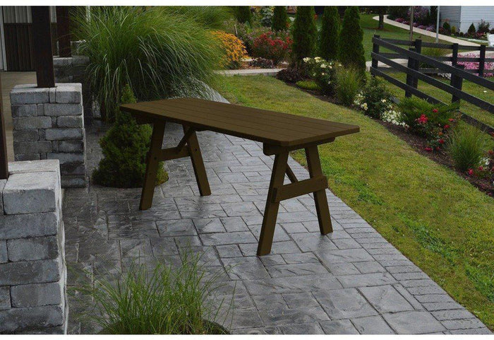 A & L Furniture Co. Yellow Pines 6' Traditional Table Only - Specify for Free 2" Umbrella Hole  - Ships FREE in 5-7 Business days - Rocking Furniture