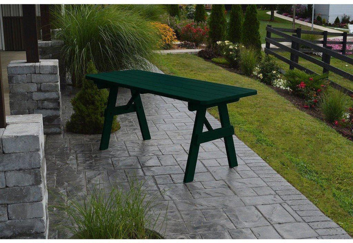 A & L Furniture Co. Yellow Pines 6' Traditional Table Only - Specify for Free 2" Umbrella Hole  - Ships FREE in 5-7 Business days - Rocking Furniture