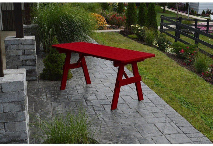 A & L Furniture Co. Yellow Pines 6' Traditional Table Only - Specify for Free 2" Umbrella Hole  - Ships FREE in 5-7 Business days - Rocking Furniture