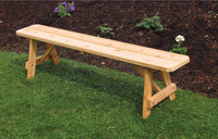 A & L FURNITURE CO. Western Red Cedar 33" Traditional Bench Only  - Ships FREE in 5-7 Business days - Rocking Furniture