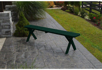 A & L Furniture Co. Yellow Pine 70" Crossleg Bench Only  - Ships FREE in 5-7 Business days - Rocking Furniture