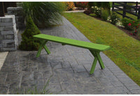 A & L Furniture Co. Yellow Pine 70" Crossleg Bench Only  - Ships FREE in 5-7 Business days - Rocking Furniture