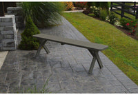 A & L Furniture Co. Yellow Pine 70" Crossleg Bench Only  - Ships FREE in 5-7 Business days - Rocking Furniture