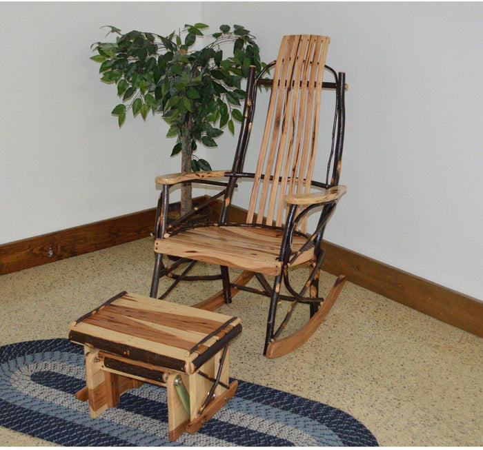 Amish Rocking Chair with Gliding Ottoman Set – Rocking Furniture