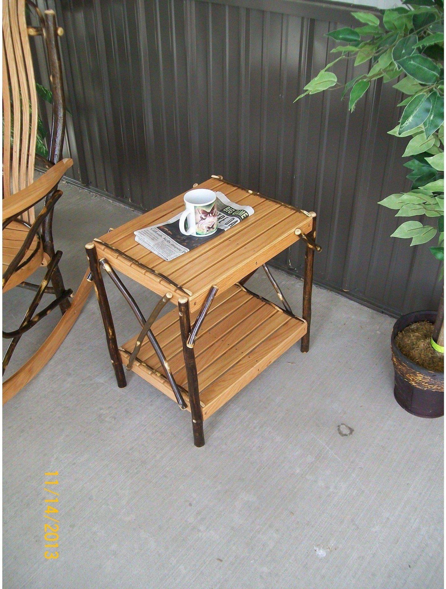 A & L Furniture Co. Amish Hickory End Table  - Ships FREE in 5-7 Business days - Rocking Furniture