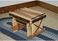 A&L Furniture Co. Amish Hickory Gliding Ottoman  - Ships FREE in 5-7 Business days - Rocking Furniture