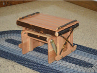 A&L Furniture Co. Amish Hickory Gliding Ottoman  - Ships FREE in 5-7 Business days - Rocking Furniture