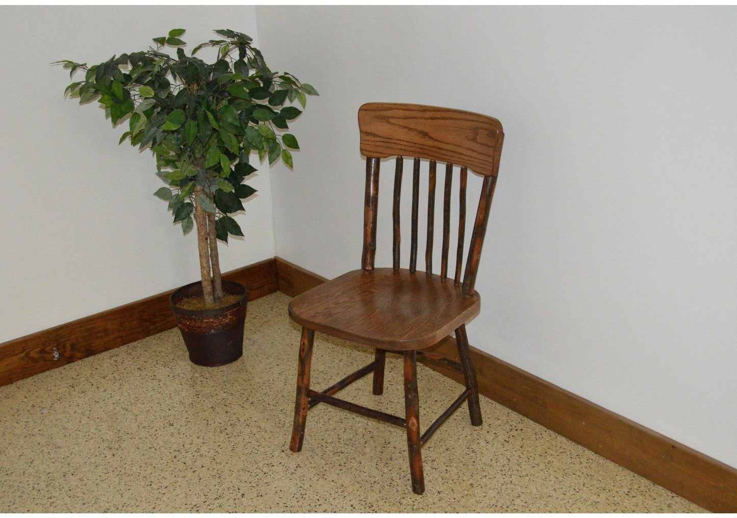 A&L Furniture Co. Amish Hickory Panel Back Dining Chair  - Ships FREE in 5-7 Business days - Rocking Furniture