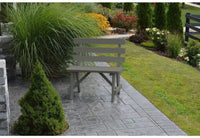 A & L Furniture Co. Yellow Pine 33" Traditional Backed Bench Only  - Ships FREE in 5-7 Business days - Rocking Furniture