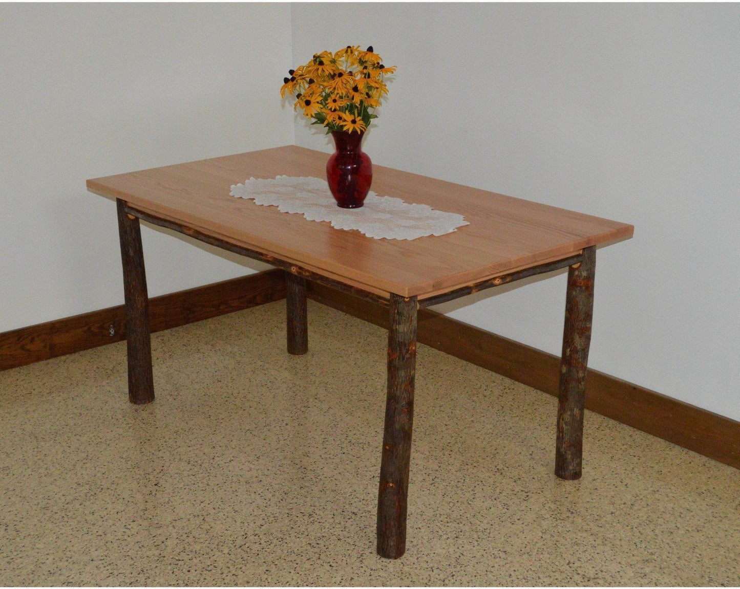 A & L Furniture Co. 5' Hickory Farm Table  - Ships FREE in 5-7 Business days - Rocking Furniture
