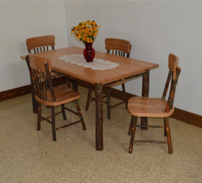 A & L Furniture Co. Hickory 5 Piece Farm Table Dining Set  - Ships FREE in 5-7 Business days - Rocking Furniture