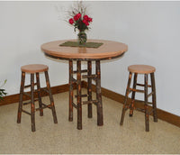 A & L Furniture Co. Hickory 42" Round Bar Table Set  - Ships FREE in 5-7 Business days - Rocking Furniture