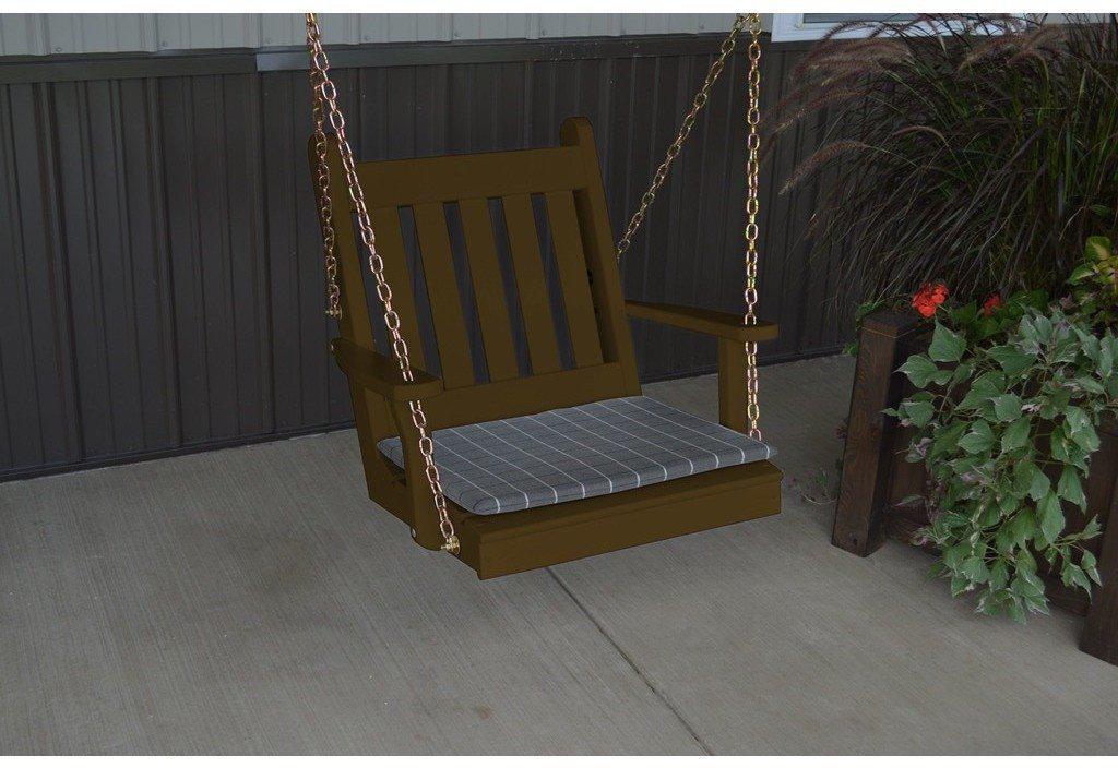 A & L Furniture Co. Yellow Pine 2' Traditional English Chair Swing  - Ships FREE in 5-7 Business days - Rocking Furniture