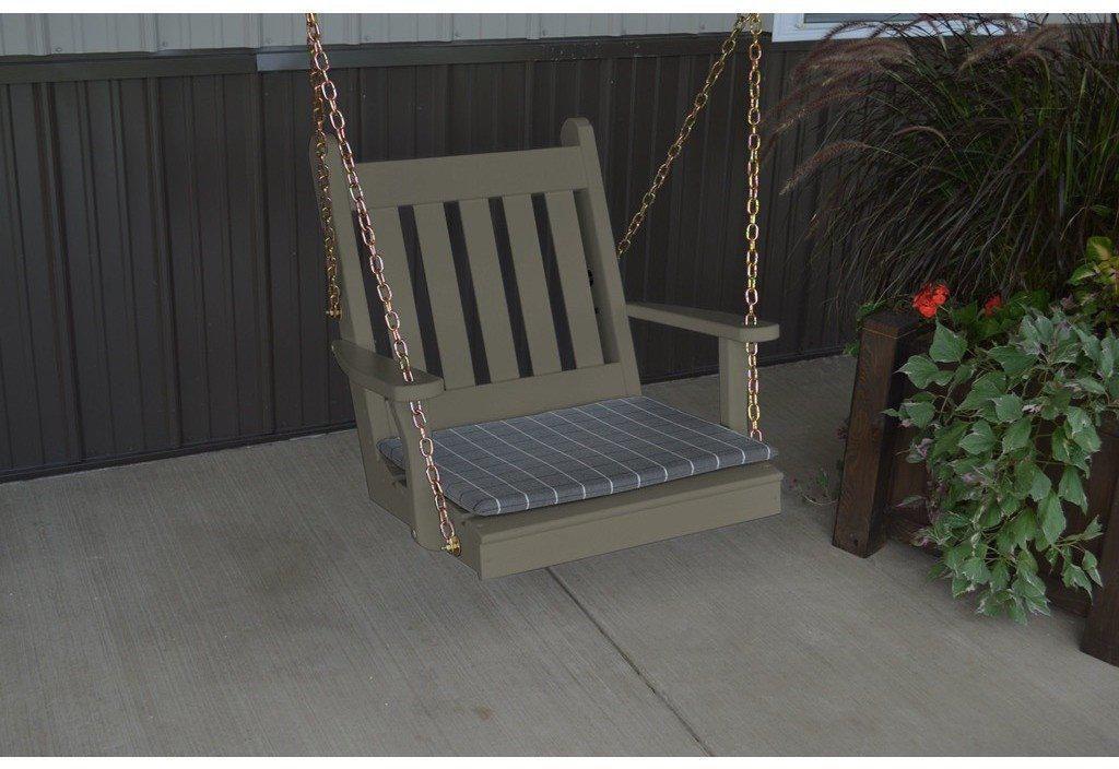 A & L Furniture Co. Yellow Pine 2' Traditional English Chair Swing  - Ships FREE in 5-7 Business days - Rocking Furniture