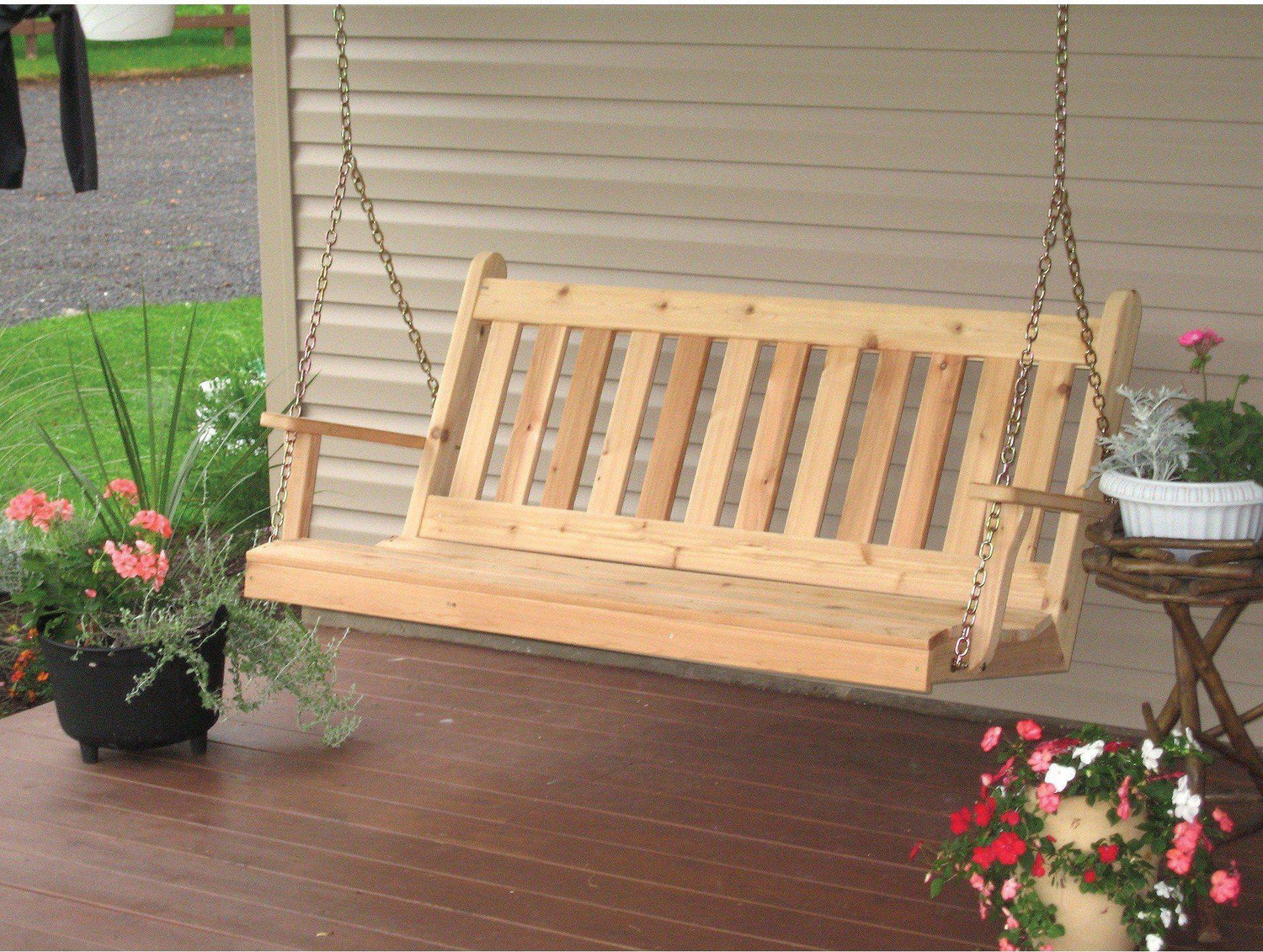 A&L Furniture Western Red Cedar 6' Porch Swing Collection
