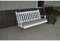 A & L Furniture Co. Yellow Pine 5' Traditional English Swing  - Ships FREE in 5-7 Business days - Rocking Furniture