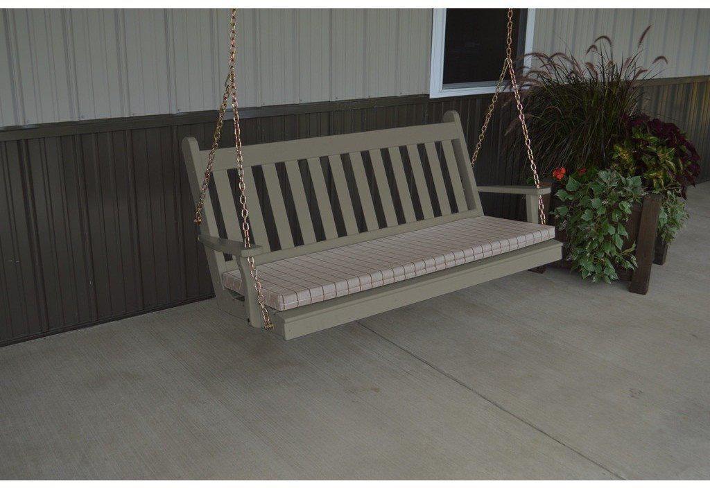 A & L Furniture Co. Yellow Pine 5' Traditional English Swing  - Ships FREE in 5-7 Business days - Rocking Furniture