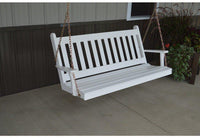 A & L Furniture Co. Yellow Pine 5' Traditional English Swing  - Ships FREE in 5-7 Business days - Rocking Furniture