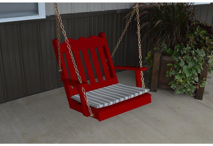 A & L Furniture Co. Yellow Pine 2' Royal English Chair Swing  - Ships FREE in 5-7 Business days - Rocking Furniture