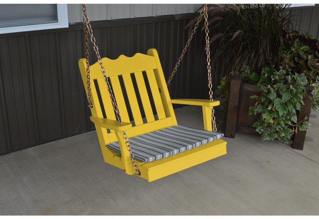 A & L Furniture Co. Yellow Pine 2' Royal English Chair Swing  - Ships FREE in 5-7 Business days - Rocking Furniture