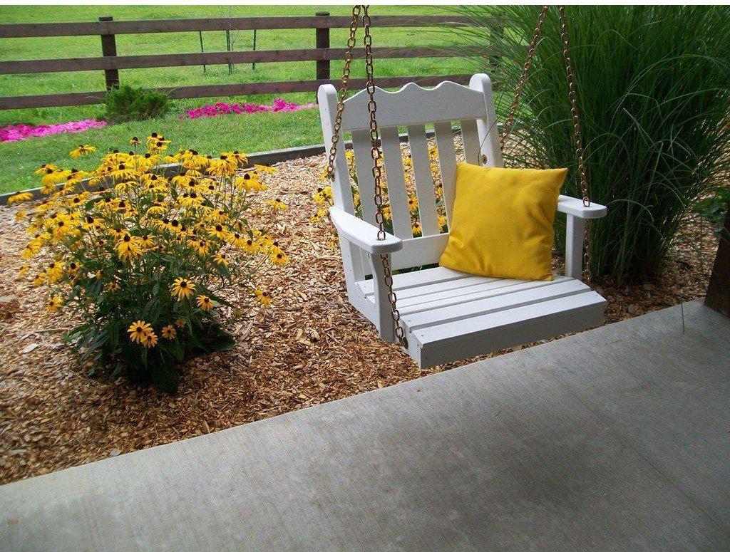 A & L Furniture Co. Yellow Pine 2' Royal English Chair Swing  - Ships FREE in 5-7 Business days - Rocking Furniture