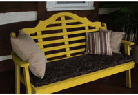 A & L Furniture Co. Yellow Pine 4' Marlboro Garden Bench  - Ships FREE in 5-7 Business days - Rocking Furniture