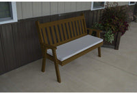 A & L Furniture Co. Yellow Pine 6' Traditional English Garden Bench  - Ships FREE in 5-7 Business days - Rocking Furniture